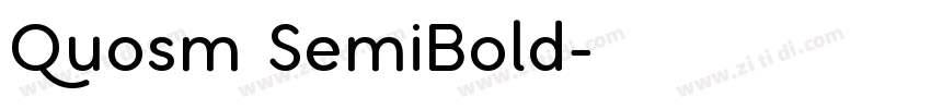 Quosm SemiBold字体转换